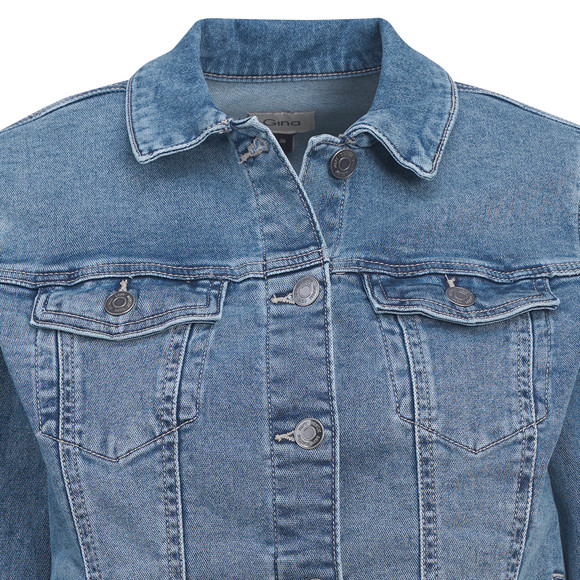 Damesjeansjas met knopen