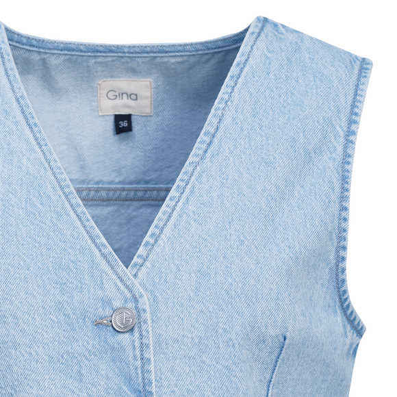Damen Jeansweste mit Knopfleiste