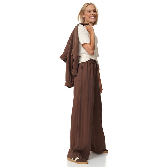 Damen Strickshirt mit Wellenbündchen