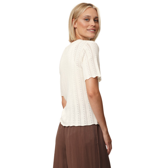 Damen Strickshirt mit Wellenbündchen
