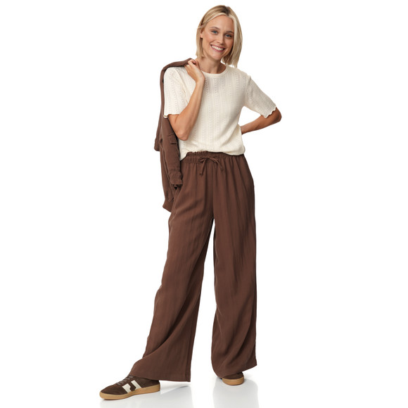 Damen Strickshirt mit Wellenbündchen