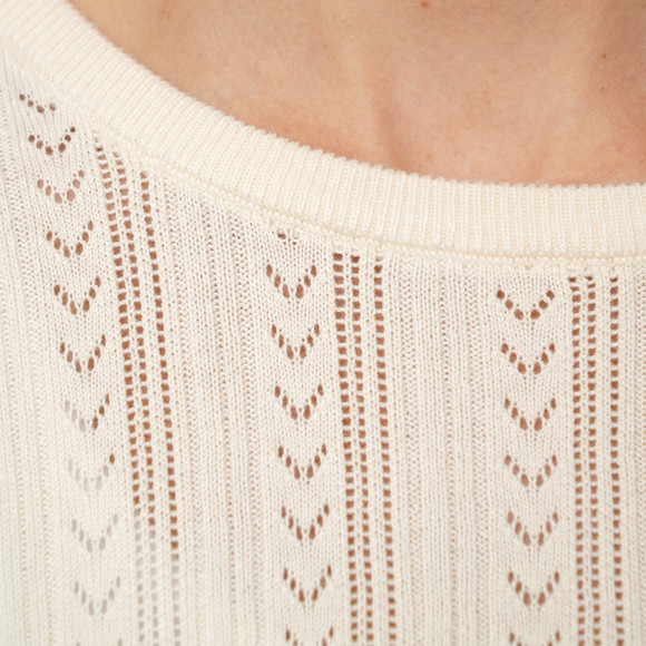 Damen Strickshirt mit Wellenbündchen