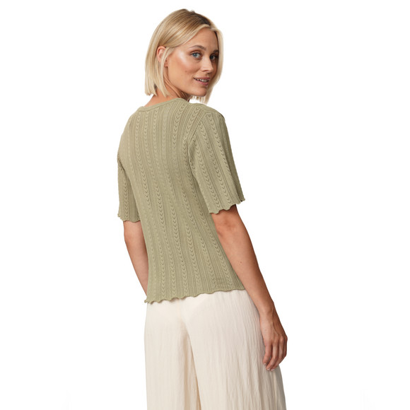 Damen Strickshirt mit Wellenbündchen