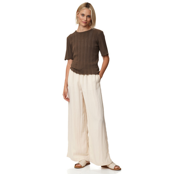 Damen Strickshirt mit Wellenbündchen