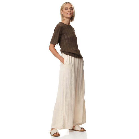 Damen Strickshirt mit Wellenbündchen