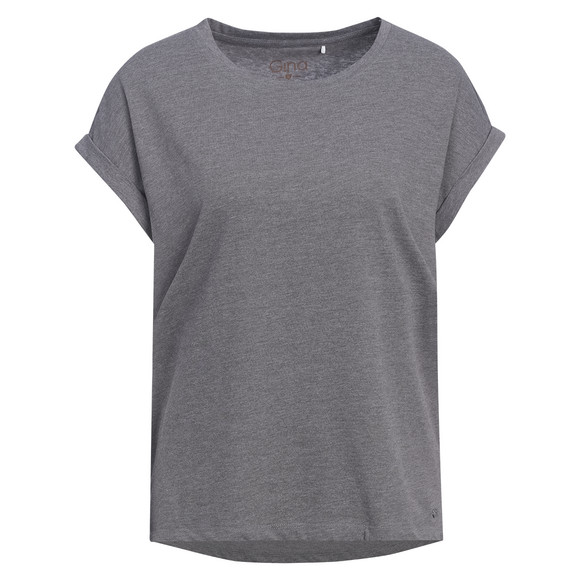 Damen T-Shirt im Basic-Look dunkelgrau