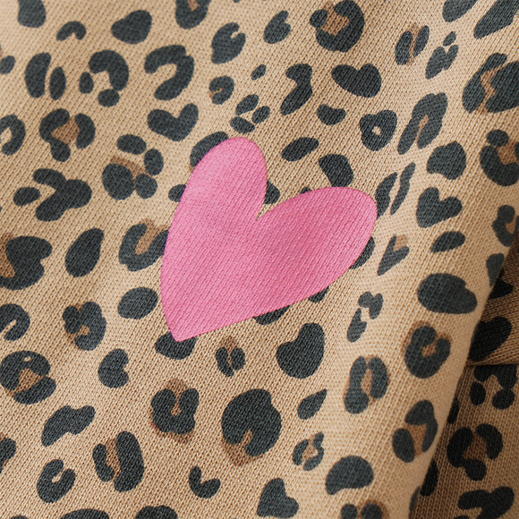 Mädchen Sweatshirt mit Leo-Print
