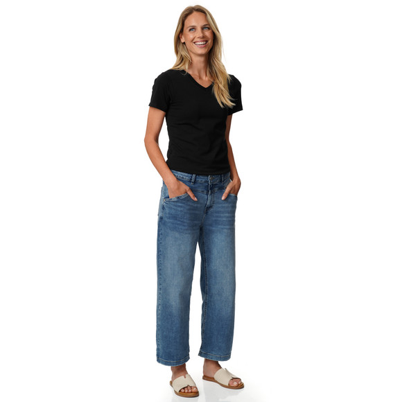 Damen T-Shirt mit V-Ausschnitt