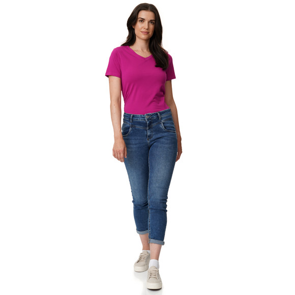 Damen T-Shirt mit V-Ausschnitt