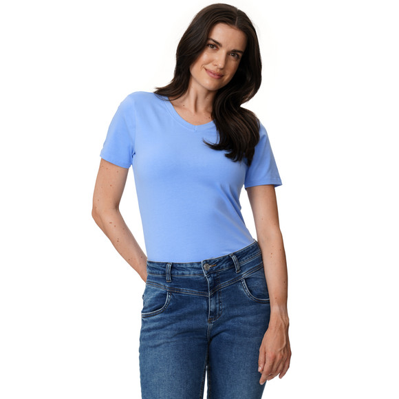 Damen T-Shirt mit V-Ausschnitt