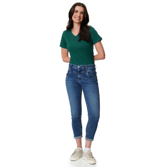 Damen T-Shirt mit V-Ausschnitt