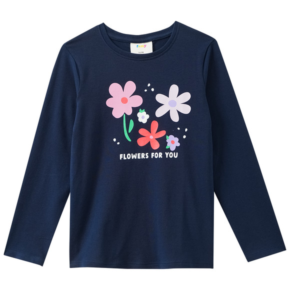 2 Mädchen Langarmshirts im Set