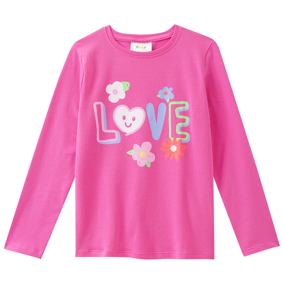 2 Mädchen Langarmshirts im Set