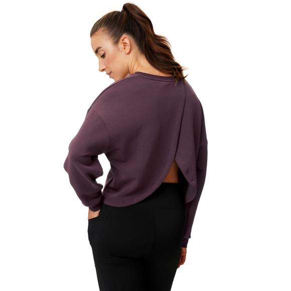 Damen Sport-Sweatshirt mit offenem Rücken