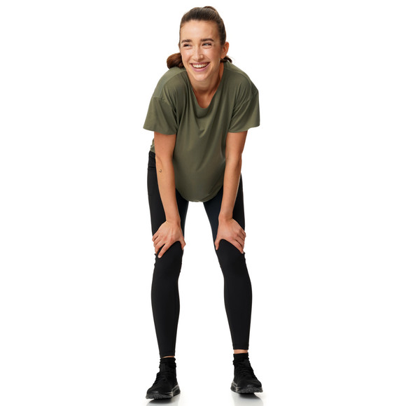Damen Sport T-Shirt unifarben