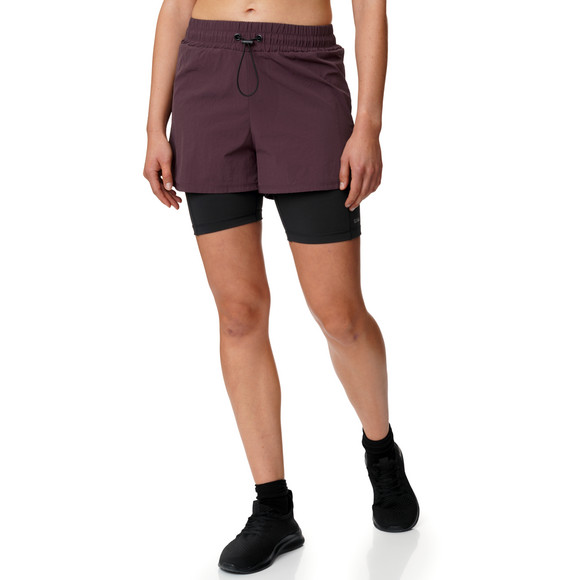 Damen Sport-Shorts zweilagig