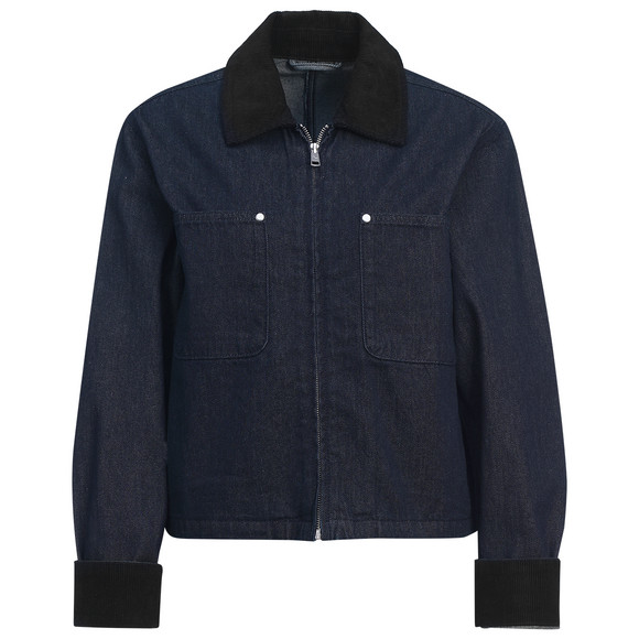 Damen Jeansjacke mit Cord-Kragen