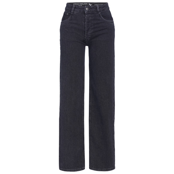 Damen Straight-Jeans mit weitem Bein