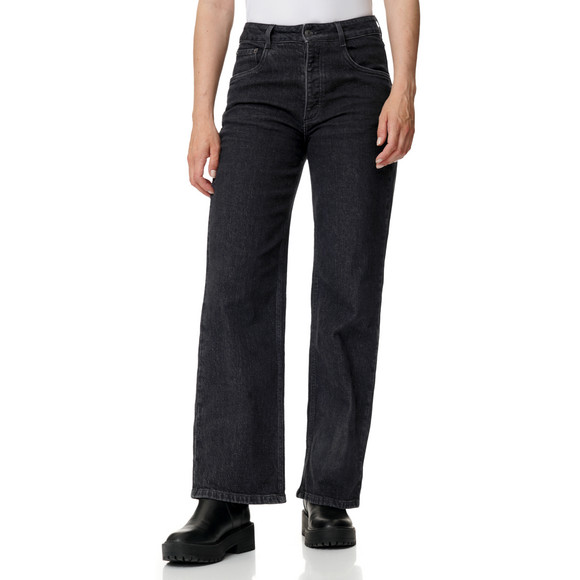 Damen Straight-Jeans mit weitem Bein