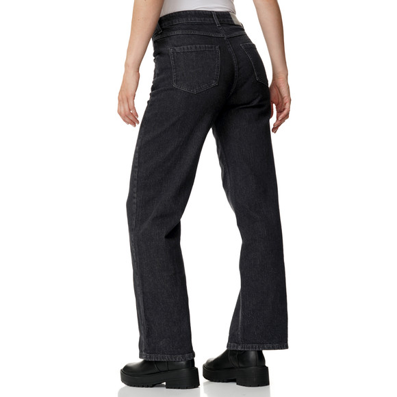 Damen Straight-Jeans mit weitem Bein