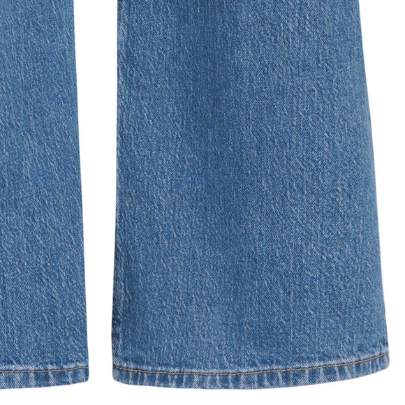 Damen Straight-Jeans mit weitem Bein