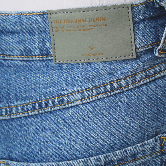 Damesjeans met rechte pasvorm en wijde pijpen