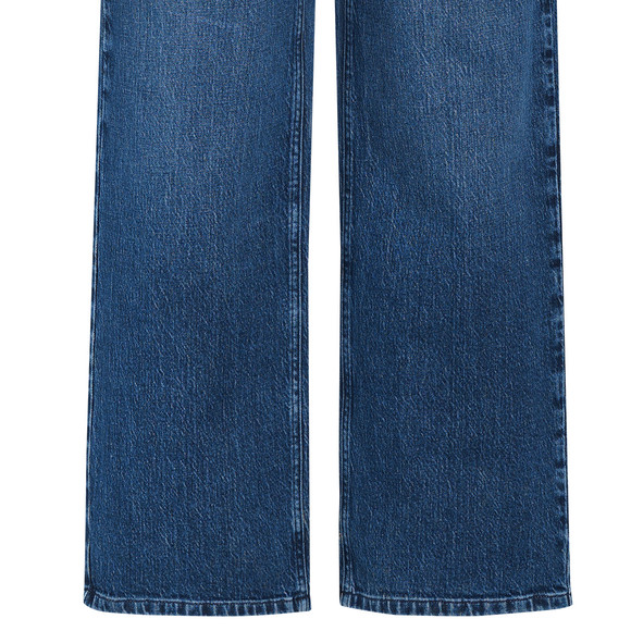 Damen Straight-Jeans mit weitem Bein