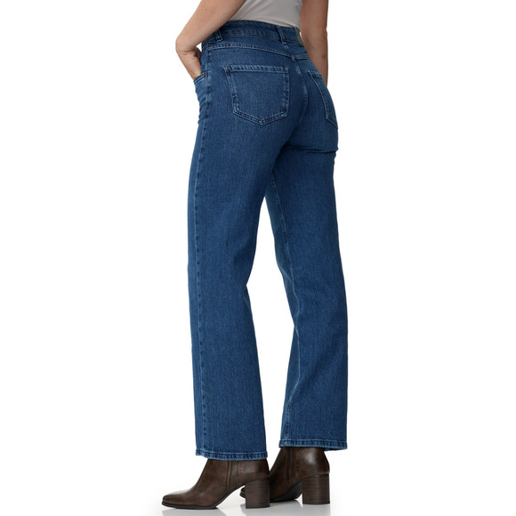 Damen Straight-Jeans mit weitem Bein