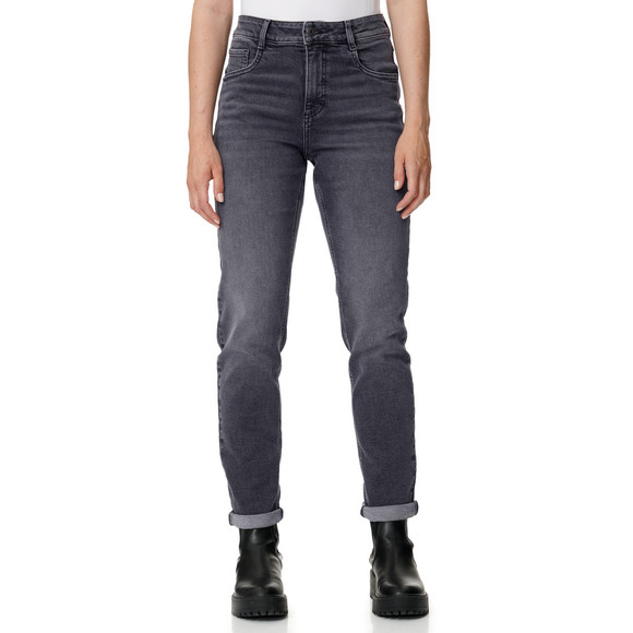 Damen Mom-Jeans mit Used-Waschung