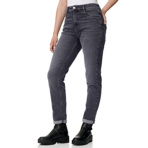 Damen Mom-Jeans mit Used-Waschung
