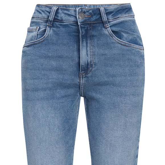 Damen Mom-Jeans mit Used-Waschung