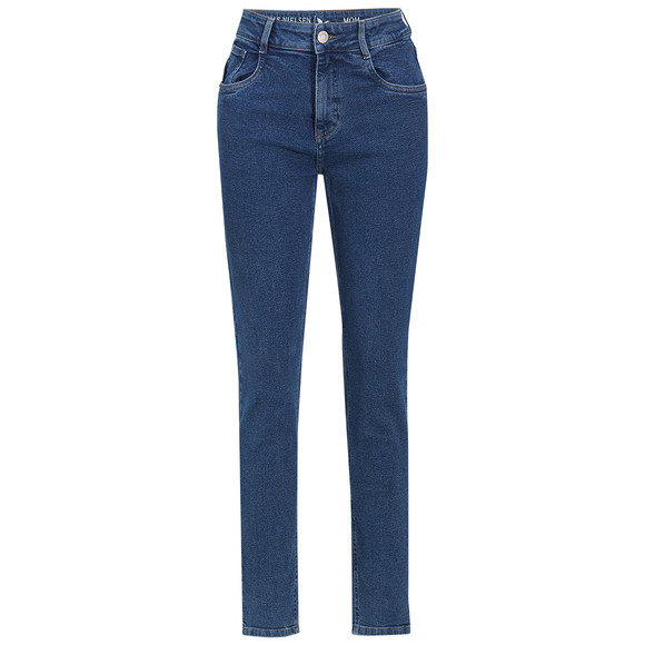 Damen Mom-Jeans mit Used-Waschung