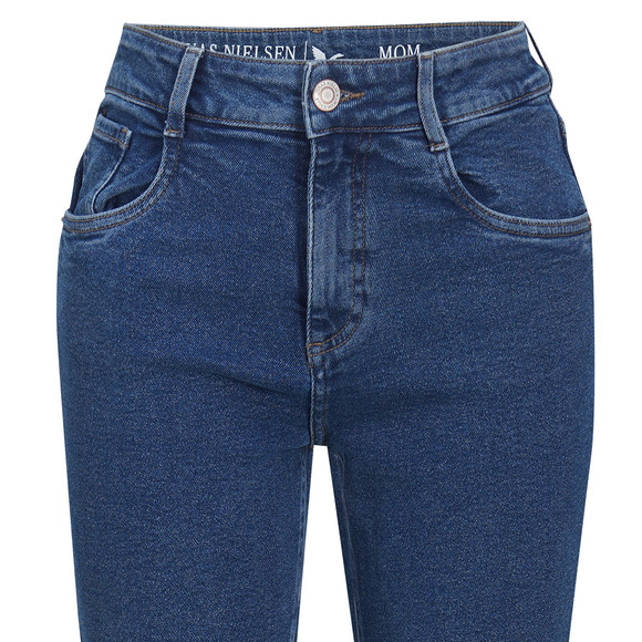 Damen Mom-Jeans mit Used-Waschung