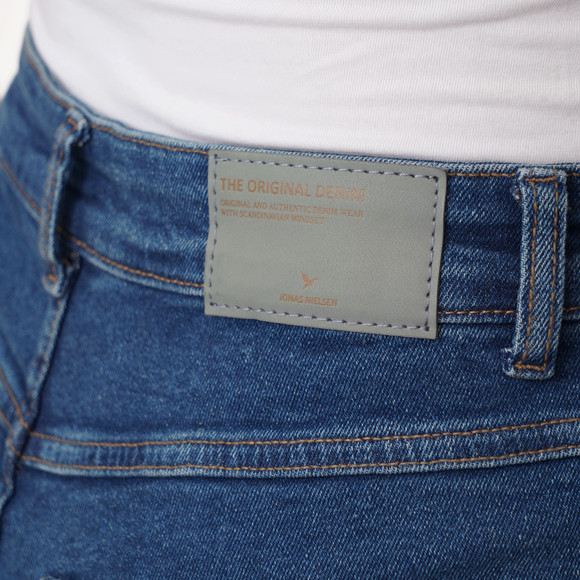 Dames-Mom-jeans met used-was