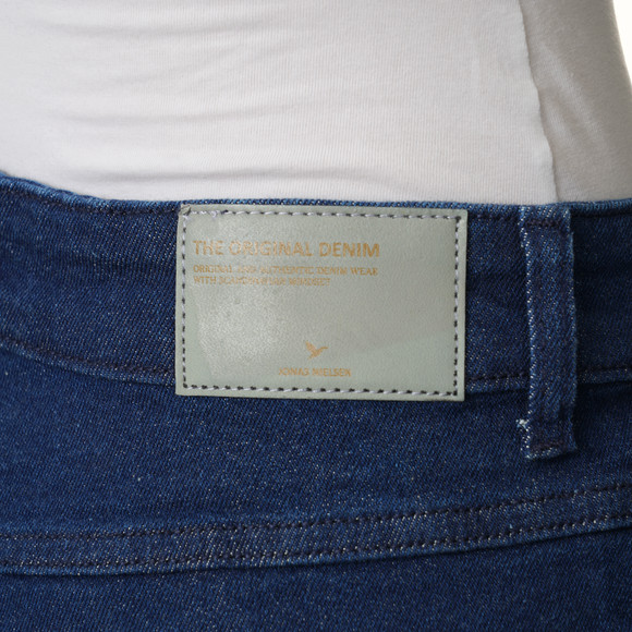 Dames mom-jeans met used-wassing