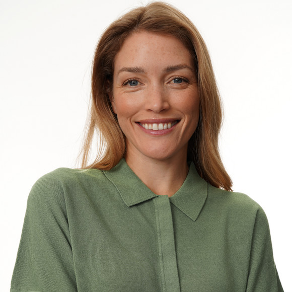 Damen Strick-Polo in leichter Qualität