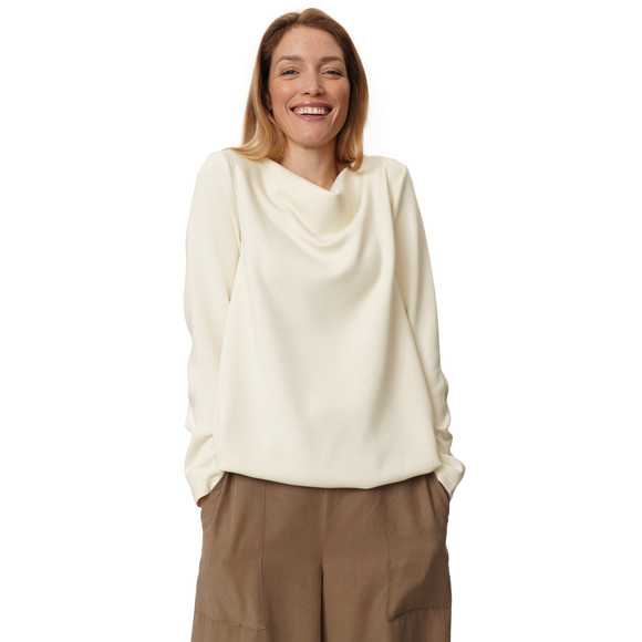 Damen Sweatshirt mit Wasserfallkragen