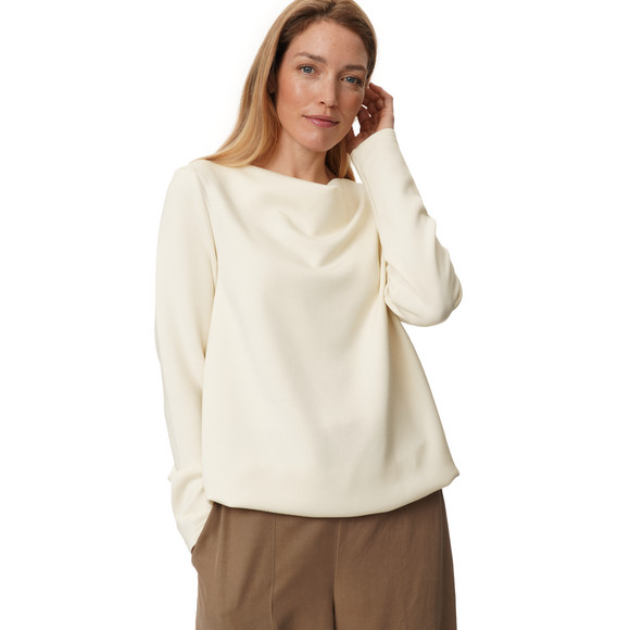 Damen Sweatshirt mit Wasserfallkragen