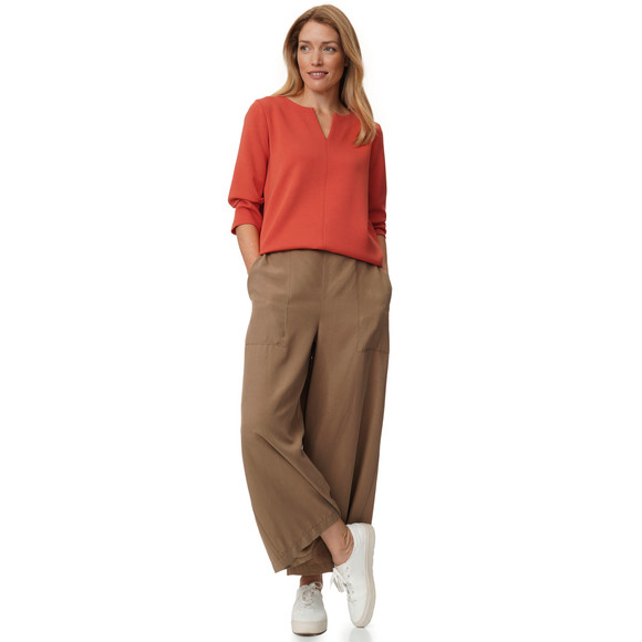 Damen Sweatshirt mit V-Ausschnitt