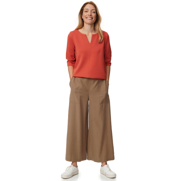 Damen Sweatshirt mit V-Ausschnitt