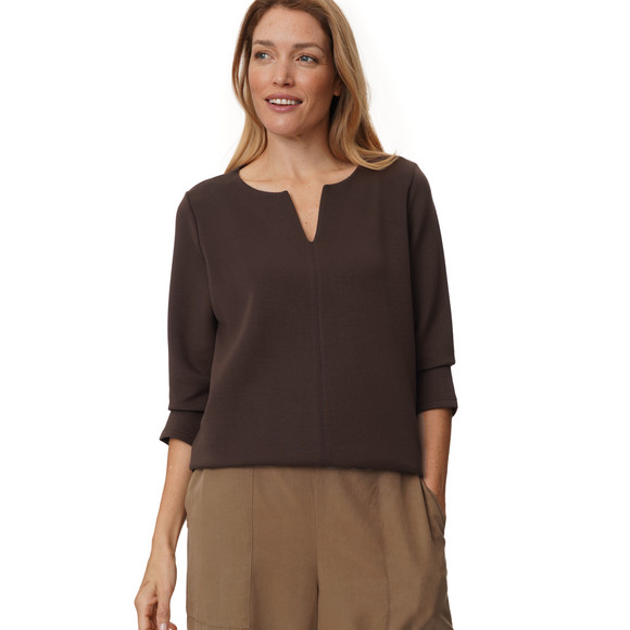 Damen Sweatshirt mit V-Ausschnitt