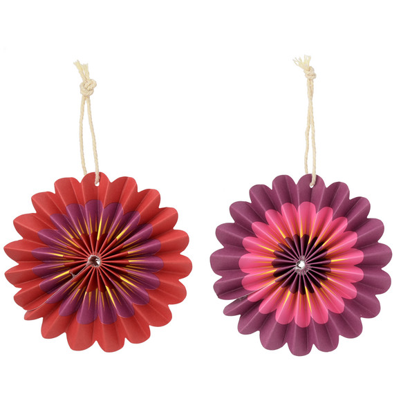 4 Papierblumen zum Aufhängen