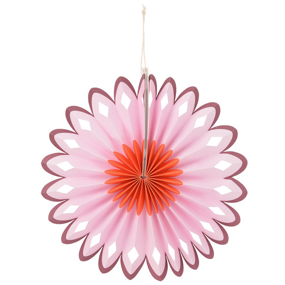 Papierblume zum Aufhängen rosa / dunkellila