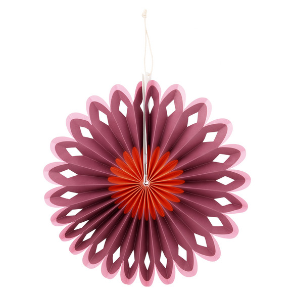 Papierblume zum Aufhängen dunkellila / pink