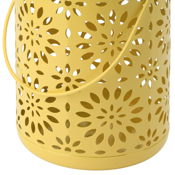 Solarlampe mit Blüten-Muster