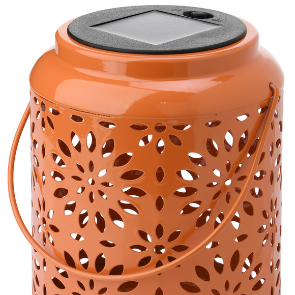 Solarlampe mit Blüten-Muster