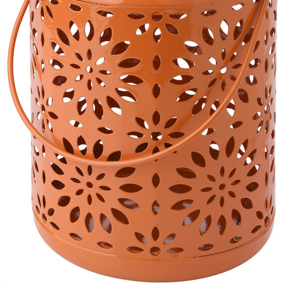 Solarlampe mit Blüten-Muster