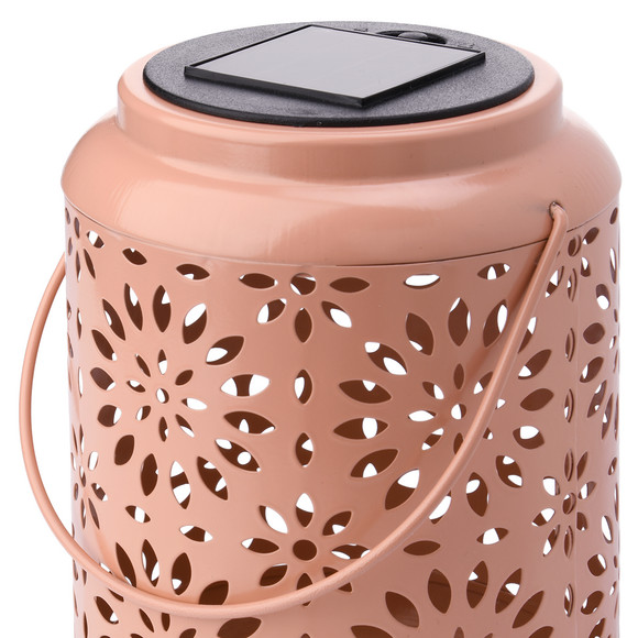 Solarlampe mit Blüten-Muster