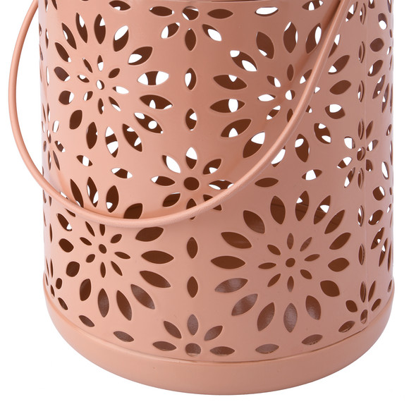 Solarlampe mit Blüten-Muster