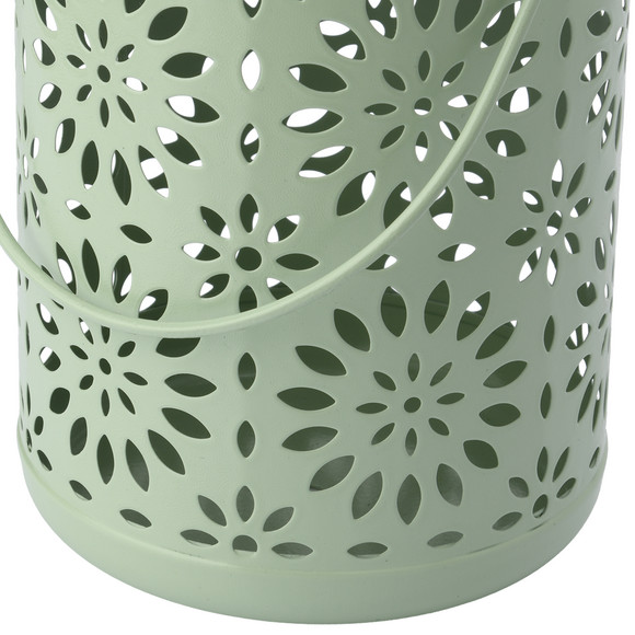 Solarlampe mit Blüten-Muster